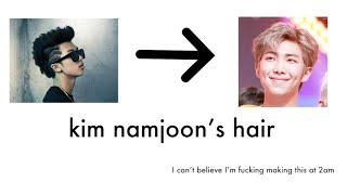 the long and elaborate journey of kim namjoon's hair