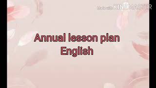 Annual lesson/ English
