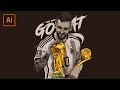 messi vector art - speed art using adobe illustrator