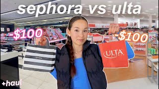$100 SEPHORA vs $100 ULTA SHOPPING SPREE!! *haul*