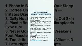 Stop Doing This If You Want Stay Healthy