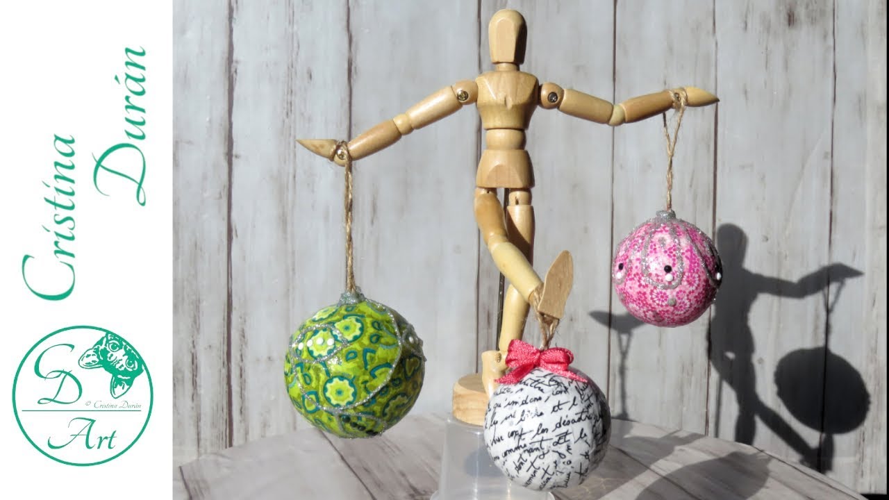 Decorating CHRISTMAS BALL ORNAMENTS – Decoupage Crafting