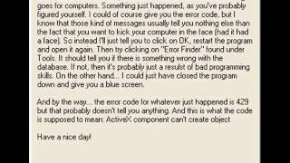 Microsoft Sam reads Cool Errors S10EP3