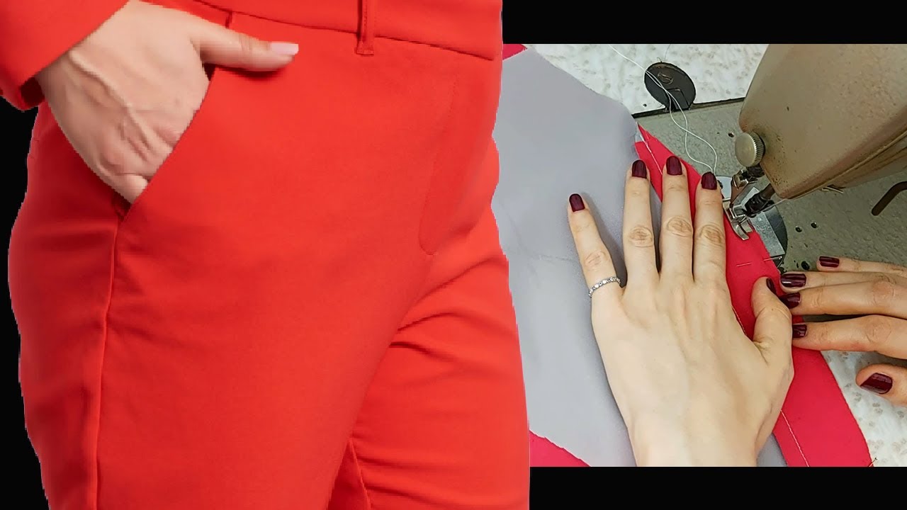 Научиться шить карманы брюк очень просто | Для начинающих шить | Карманное шитье