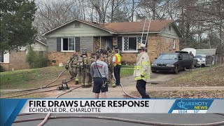 Thirty firefighters contain southwest Charlotte house fire: Dept.
