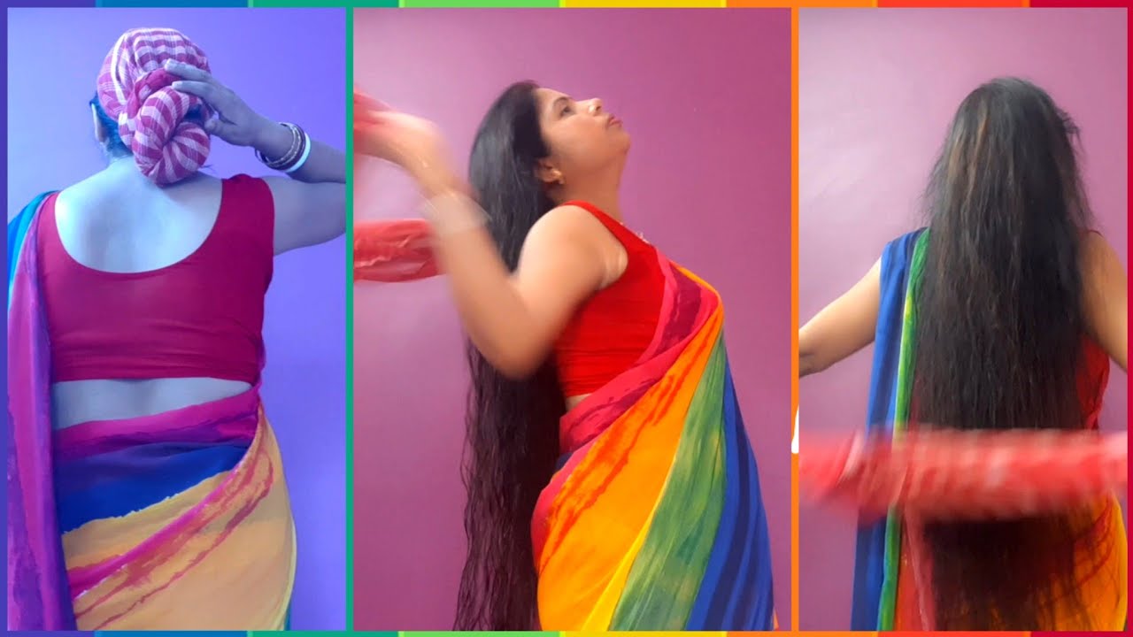 Long Hair Towel Dry With Original Sound Part 2/Traditional /Requested video