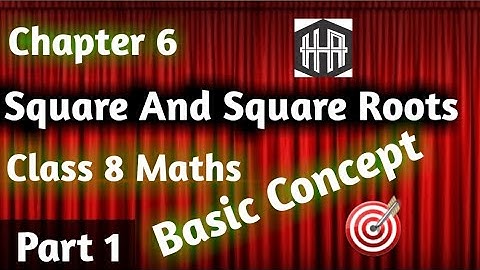 01|Square And Square Roots| Class 8 Maths|Chapter 6|Perfect Square|@ harshacademy  by Naresh kumar