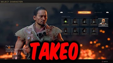 How To UNLOCK TAKEO in Blackout - Zombies Primis Character - Black Ops 4