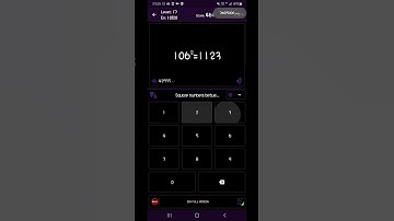 Math Tricks - Training mode - Square numbers between 100 and 109 - level 017 (Number Keyboard)