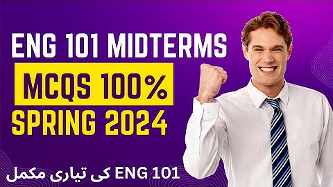 ENG 101 Midterms Prepration 2024 || Eng 101 Midterms || Midterms Mcqs Full prepration || Spring 2024