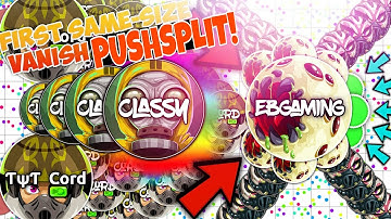FIRST EVER SAME-SIZE VANISH PUSHSPLIT! w/ ƬψƬ ☢ CORD & NITRO - BEST MOMENTS (Agar.io)