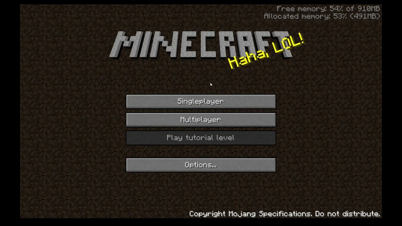 Weird Minecraft world a1.1.2_01