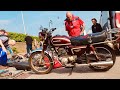 Kempton park motorcycle autojumble another walk along stalls looking at more vintage  classic bikes