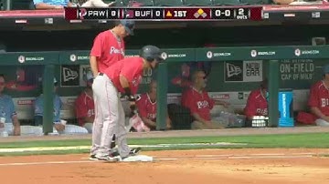 Chavis plates run with single for PawSox