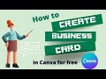 CANVA Tutorial in Urdu/Hindi | Business Card Design | Lesson 5