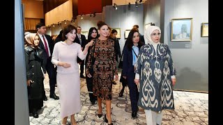First Lady of Azerbaijan Mehriban Aliyeva viewed &quot;Colors of Uzbekistan&quot; exhibition in Samarkand