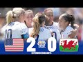 Usa vs wales  highlights  womens international friendly 09072023