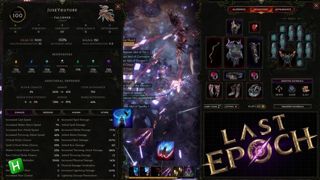 T4 Julra - Crit Cold Umbral Blades x Dive Bomb Autobomber Falconer | Last Epoch