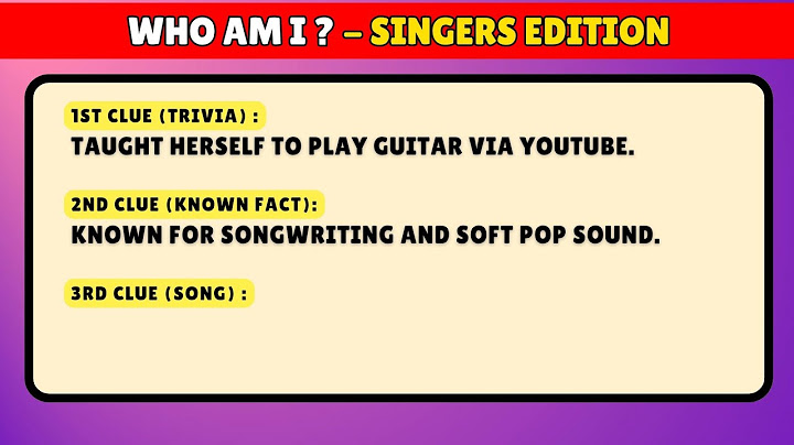 Who am I ? - Guess the Singers from 3 Clues | Music Quiz