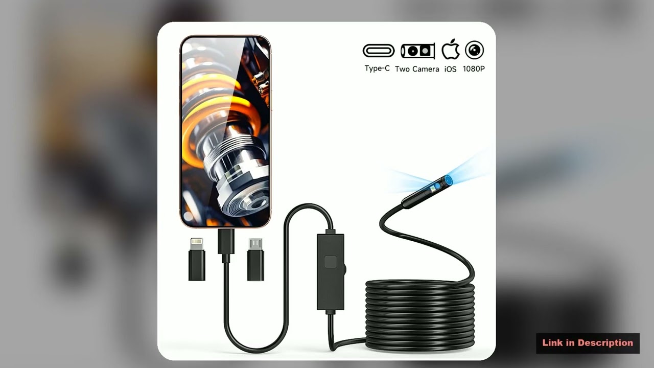 HD1080P Endoscope 3in1 Micro USB TypeC Single Dual Camera for IOS iphone Android Phones Waterproof