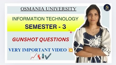 INLEIDING TOT INFORMATIETECHNOLOGIE || BELANGRIJKE VRAGEN || SEMESTER-3 || OU ||@shivanipallela