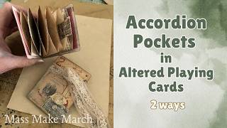 Famous 2 Ways to Make Accordion Pockets with Altered Playing Cards | Junk Journal Tutorial Net Worth