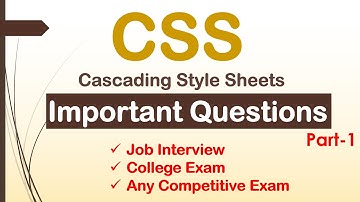 CSS Important Questions | Top 10 CSS MCQ for competitive Exam