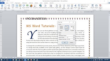 How to Insert Drop Cap and Set Position in MS Word