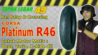 Ban Corsa R46 80 80 Ring 14 Tubeless untuk Motor Matic Mio Fino Soul Skydrive Beat Nex Lets NOT Michelin Swallow IRC FDR Aspira