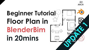 BlenderBim 23.04.17 - Beginner Tutorial Update - Floorplan - in 20mins