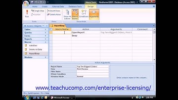 Microsoft Office Access Tutorial 2010 Macros Lesson 17.5 Employee Group Training