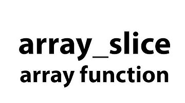 array_slice   array function in php