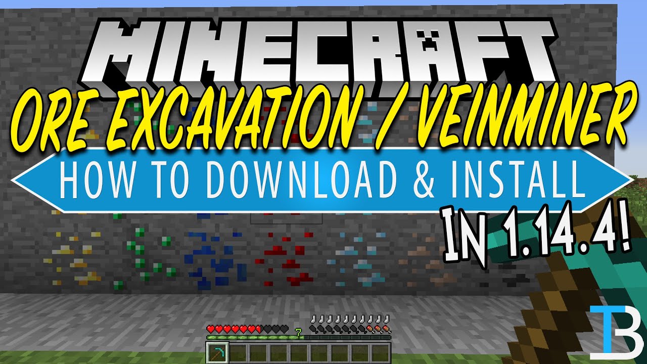 How To Download Install Ore Excavation In Minecraft 1 14 4 Veinminer In 1 14 4 Youtube