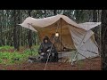 SOLO Camping In NON STOP RAIN Relaxing And Recharging Arriving At Night In Rain ASMR