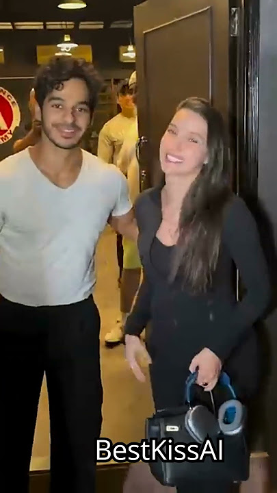 Nora Fatehi clicked kissing Ishaan Khatter #bollywood #norafatehi #ytshorts #ishaankhatter