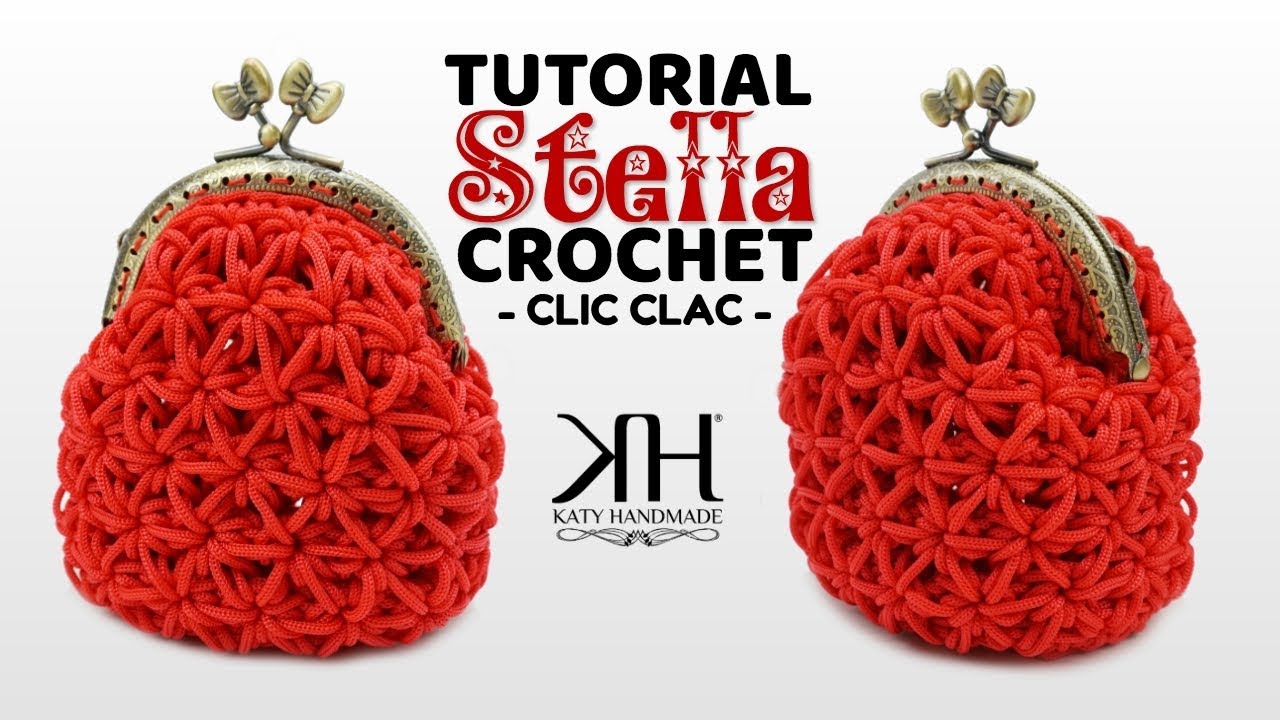 Tutorial Portamonete Clic Clac Uncinetto Punto Stella Stella Crochet Coin Purse Katy Handmade Youtube