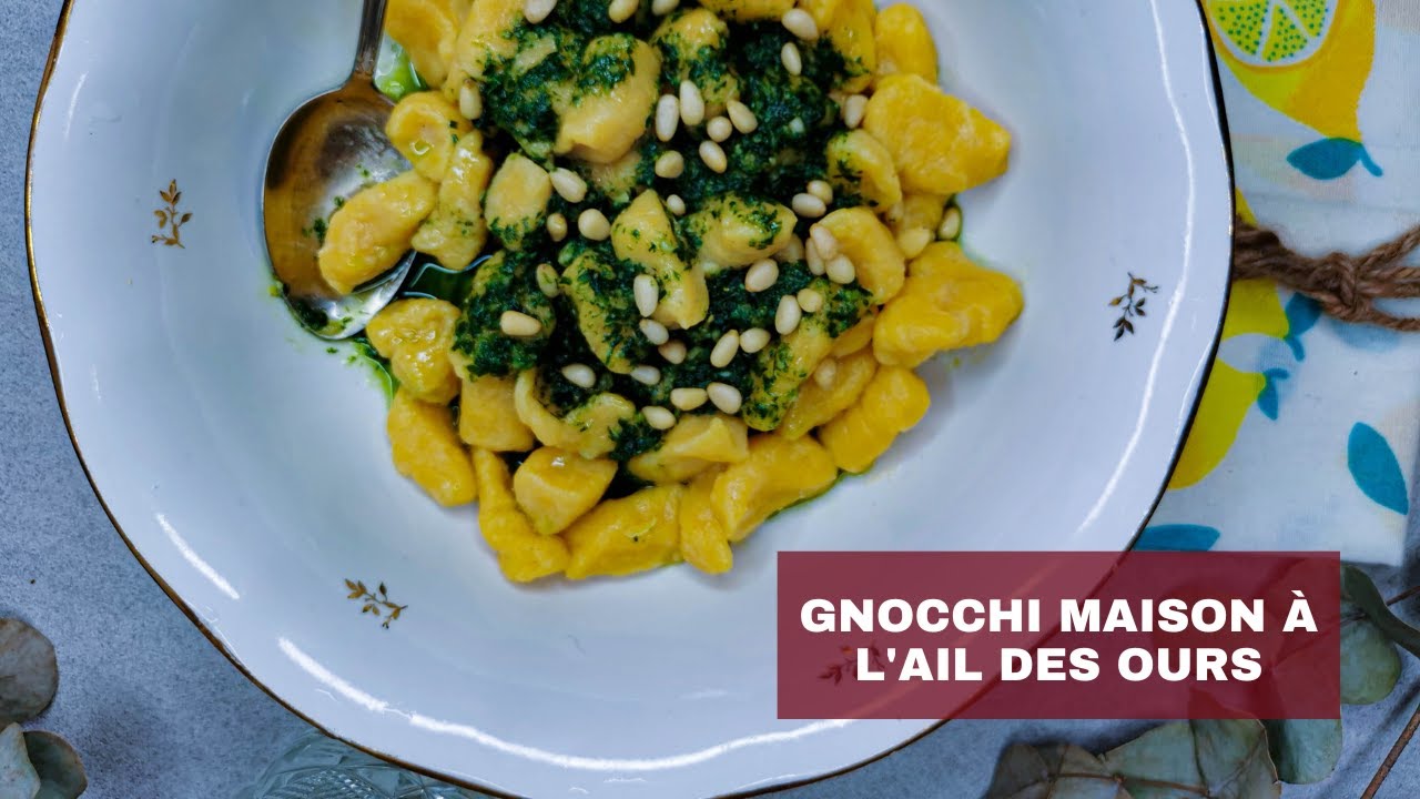 Gnocchi maison, patate douce et pesto ail des ours Recette vegan