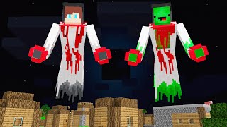 JJ AND MIKEY BECOME GHOSTS AND ATTACK THE VILLAGE IN MINECRAFT ! Mikey and JJ GHOSTS!