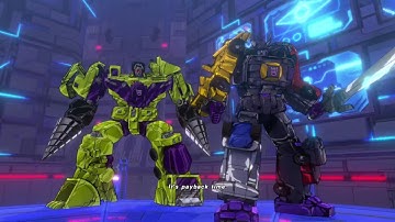 Transformers Devastation: Optimus Prime vs Devastator and Menasor (Commander Difficulty) (HD)
