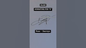 Signature for E | Emersyn | SBtellME Calligraphy and Handwriting #shorts