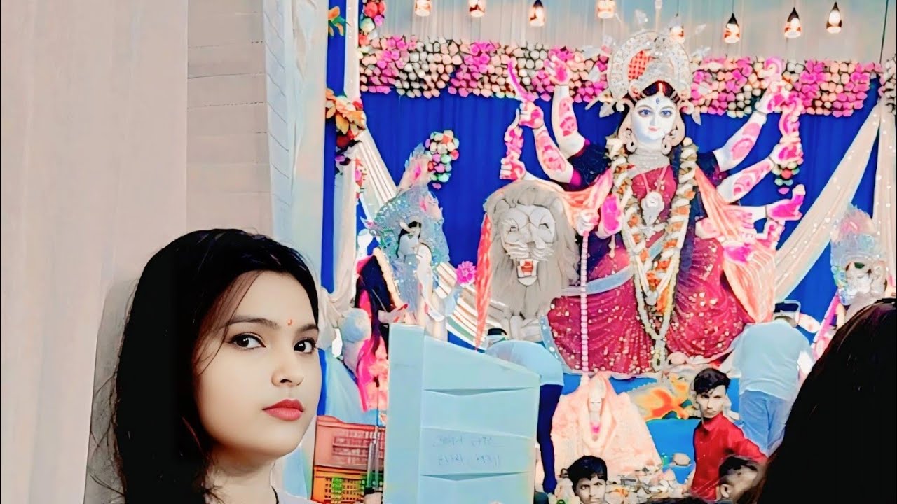 Hamare mau jila ka duraga pooja 💗💗