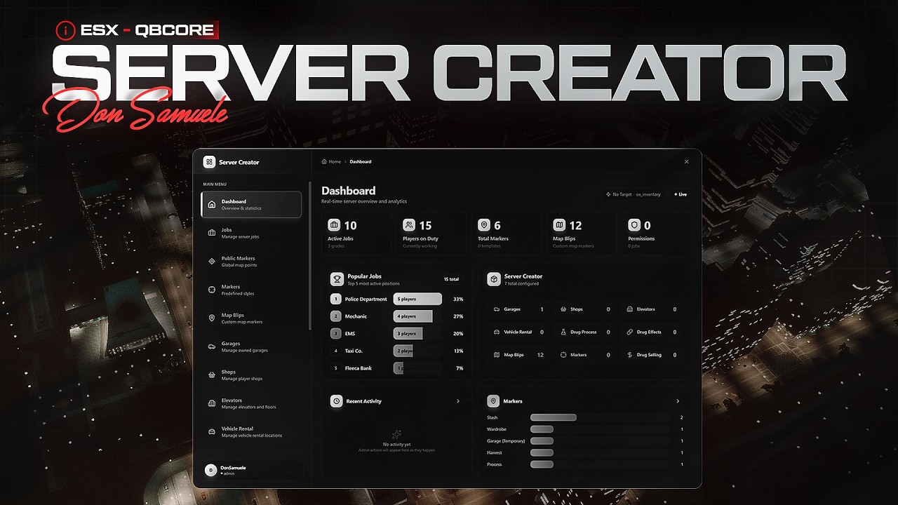 [ESX/QBCORE/QBOX] Server Creator Showcase - FIVEM - YouTube