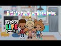 Day in the life of a family with new twins | Toca life world