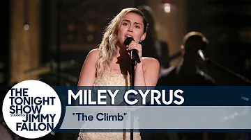 Miley Cyrus Closes The Tonight Show with "The Climb"
