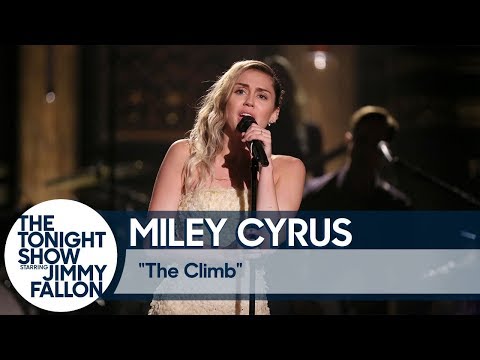 Miley Cyrus Closes The Tonight Show with "The Climb"