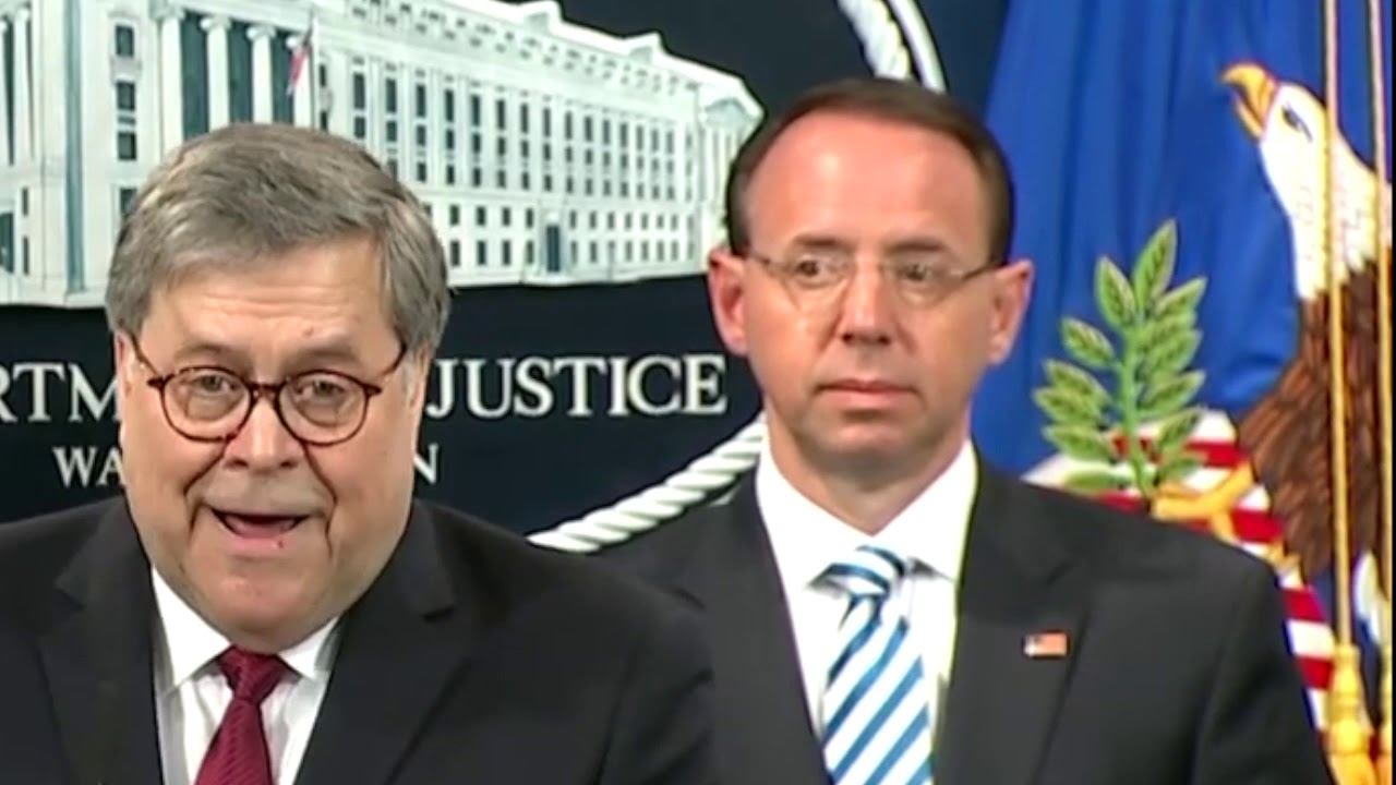 AG Barr Press Conference Featuring Rod Rosenstein