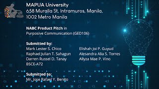 NABC Product Pitch │ Module Exam 3 in GED106