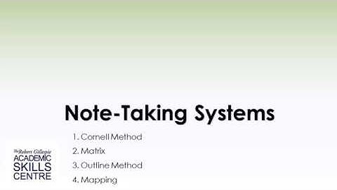 Note-taking Training - Cornell Method