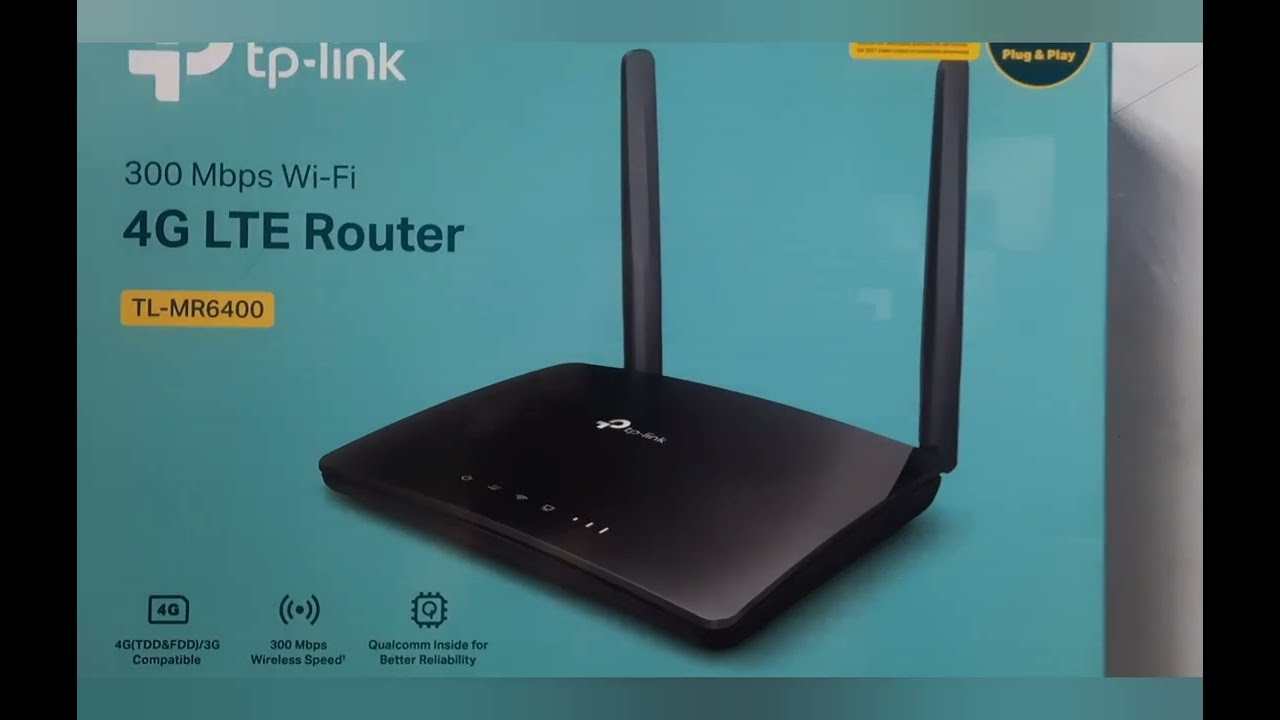 TP-Link TL-MR6400 Router 4G LTE inalámbrico N 300Mbps, módem 4G