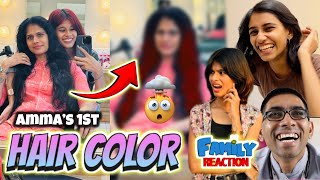 AADHYAMAYI AMMA HAIR COLOR CHEYTHU😳🔥 | Aghraham sadhich koduthu🥳 |family reaction🤣 | thejathangu😉